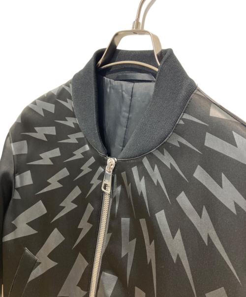 NEIL BARRETT（ニールバレット）NEIL BARRETT (ニールバレット) Thunder Bolt Bomber Jacket ブラック サイズ:Sの古着・服飾アイテム