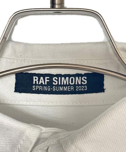 RAF SIMONS（ラフシモンズ）RAF SIMONS (ラフシモンズ) STRAIGHT FIT DENIM SHIRT ホワイト サイズ:Mの古着・服飾アイテム