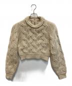 CLANEクラネ）の古着「PEARL NECK KNIT TOPS」｜アイボリー
