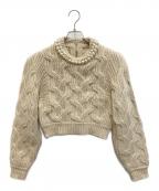 CLANEクラネ）の古着「PEARL NECK KNIT TOPS」｜アイボリー