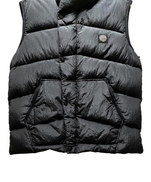 STONE ISLAND（ストーンアイランド）STONE ISLAND (ストーンアイランド)  Ripstop Down Vest/リップストップダウンベスト ブラック サイズ:Mの古着・服飾アイテム