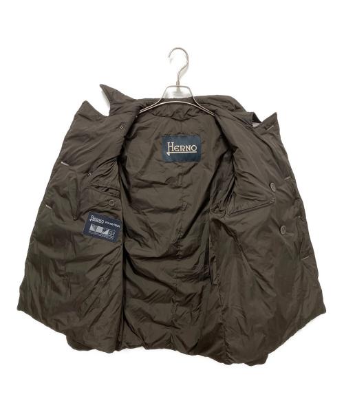 HERNO（ヘルノ）HERNO (ヘルノ) ダウンダブルジャケット ブラウン サイズ:46の古着・服飾アイテム
