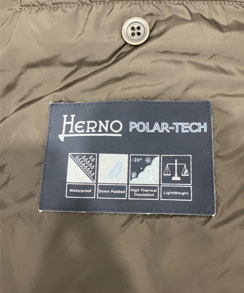 HERNO（ヘルノ）HERNO (ヘルノ) ダウンダブルジャケット ブラウン サイズ:46の古着・服飾アイテム