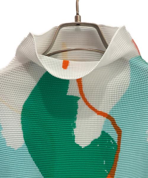 ISSEY MIYAKE me（イッセイ ミヤケ ミー）ISSEY MIYAKE me (イッセイ ミヤケ ミー) 総柄 プリーツカットソー マルチカラー サイズ:FREEの古着・服飾アイテム