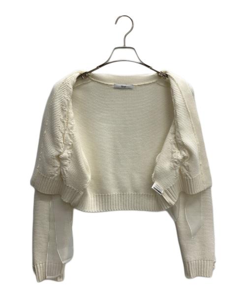 Rene（ルネ）Rene (ルネ) リボン付き ボレロ ホワイト サイズ:size36の古着・服飾アイテム