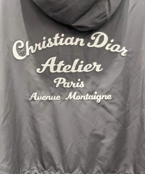 Christian Dior（クリスチャン ディオール）Christian Dior (クリスチャン ディオール) アトリエバックロゴ刺繍フードジャケット グレー サイズ:48の古着・服飾アイテム