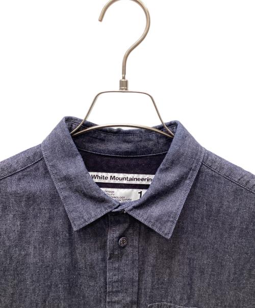 WHITE MOUNTAINEERING（ホワイトマウンテ二アニング）WHITE MOUNTAINEERING (ホワイトマウンテ二アニング) GUSSET SLEEVE POCKET CHAMBRAY WORK SHIRT インディゴ サイズ:１の古着・服飾アイテム