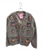 ANREALAGE HOMMEアンリアレイジオム）の古着「PATCHWORK EMBLEM JACKET」｜ホワイト×ブラック