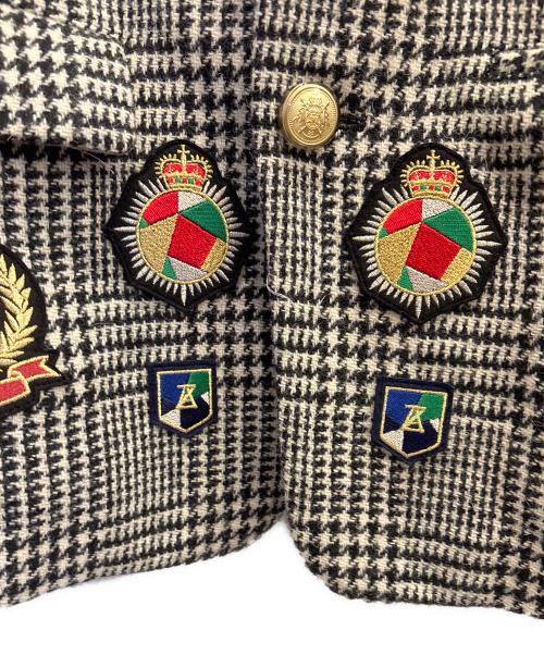 ANREALAGE HOMME（アンリアレイジオム）ANREALAGE HOMME (アンリアレイジオム) PATCHWORK EMBLEM JACKET ホワイト×ブラック サイズ:48の古着・服飾アイテム