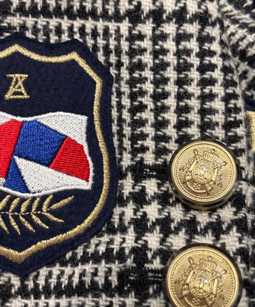 ANREALAGE HOMME（アンリアレイジオム）ANREALAGE HOMME (アンリアレイジオム) PATCHWORK EMBLEM JACKET ホワイト×ブラック サイズ:48の古着・服飾アイテム