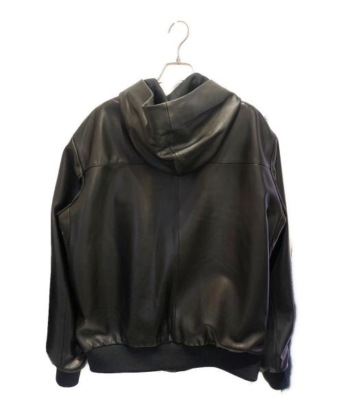 Maison Margiela（メゾンマルジェラ）Maison Margiela (メゾンマルジェラ) 5-Zip Hooded Leather Jacket ブラック サイズ:48の古着・服飾アイテム