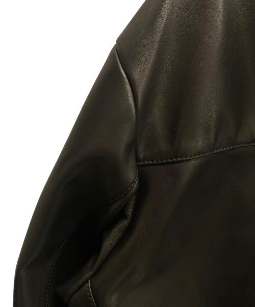 Maison Margiela（メゾンマルジェラ）Maison Margiela (メゾンマルジェラ) 5-Zip Hooded Leather Jacket ブラック サイズ:48の古着・服飾アイテム