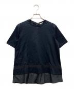 HERNOヘルノ）の古着「切替フレアTシャツ」｜ブラック