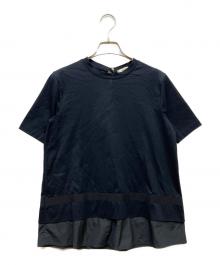 HERNO（ヘルノ）の古着「切替フレアTシャツ」｜ブラック