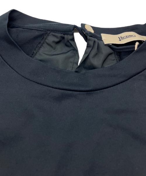 HERNO（ヘルノ）HERNO (ヘルノ) 切替フレアTシャツ ブラック サイズ:SIZE 38 未使用品の古着・服飾アイテム