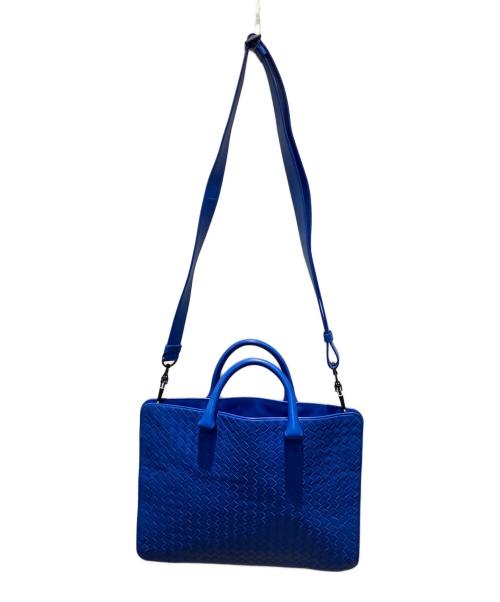 BOTTEGA VENETA（ボッテガベネタ）BOTTEGA VENETA (ボッテガベネタ) 2WAYブリーフバッグ ブルーの古着・服飾アイテム