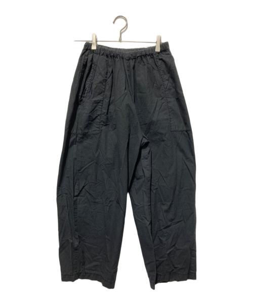 homspun（ホームスパン）homspun (ホームスパン) バルキーシーチングウエストゴムパンツ ブラック サイズ:Freeの古着・服飾アイテム