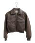 NKNIT（ンニット）の古着「synthetic leather padded jacket」｜ブラウン