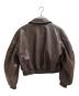 NKNIT (ンニット) synthetic leather padded jacket ブラウン：30000円