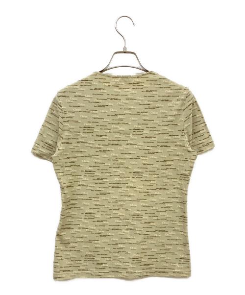 Chloe（クロエ）Chloe (クロエ) ロゴプリントカットソー ベージュ サイズ:40の古着・服飾アイテム