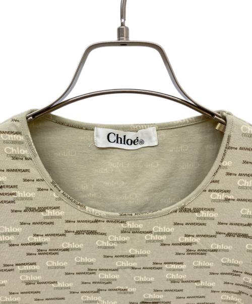 Chloe（クロエ）Chloe (クロエ) ロゴプリントカットソー ベージュ サイズ:40の古着・服飾アイテム