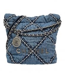 CHANEL（シャネル）の古着「CHANEL 22 デニム チェーンショルダーバッグ」｜インディゴ