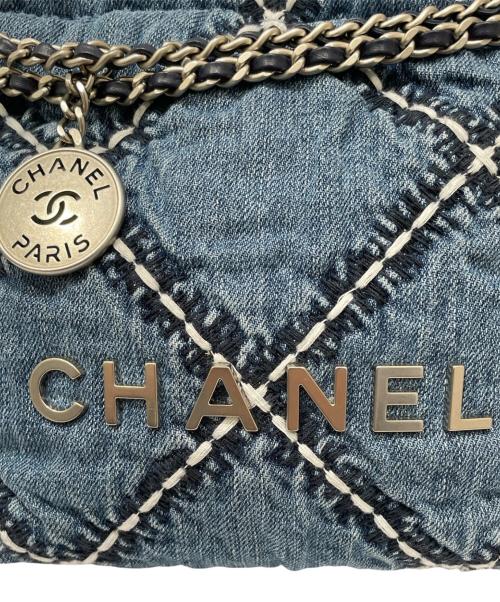 CHANEL（シャネル）CHANEL (シャネル) CHANEL 22 デニム チェーンショルダーバッグ インディゴ サイズ:ミニ/MINIの古着・服飾アイテム