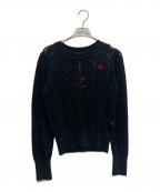 Vivienne Westwood RED LABELヴィヴィアンウエストウッドレッドレーベル）の古着「ワンポイント刺繍ニット」｜ブラック
