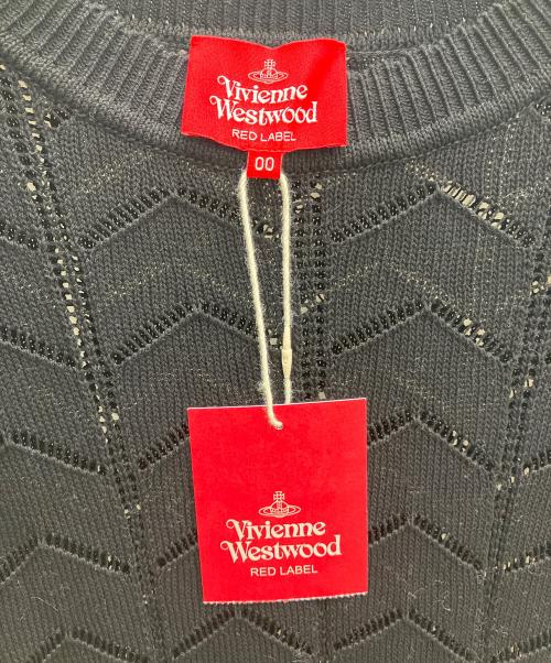 Vivienne Westwood RED LABEL（ヴィヴィアンウエストウッドレッドレーベル）Vivienne Westwood RED LABEL (ヴィヴィアンウエストウッドレッドレーベル) ワンポイント刺繍ニット ブラック サイズ:size00 未使用品の古着・服飾アイテム