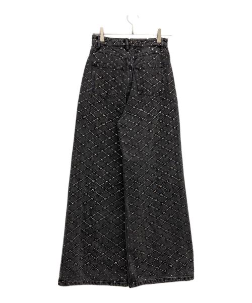 MAISON SPECIAL（メゾンスペシャル）MAISON SPECIAL (メゾンスペシャル) Diamond Beads Embroidery Denim Pants ブラック サイズ:SIZE36の古着・服飾アイテム