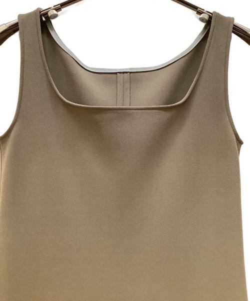 Noble（ノーブル）Noble (ノーブル) ニットライクジョーゼット2wayワンピース ベージュ サイズ:38の古着・服飾アイテム