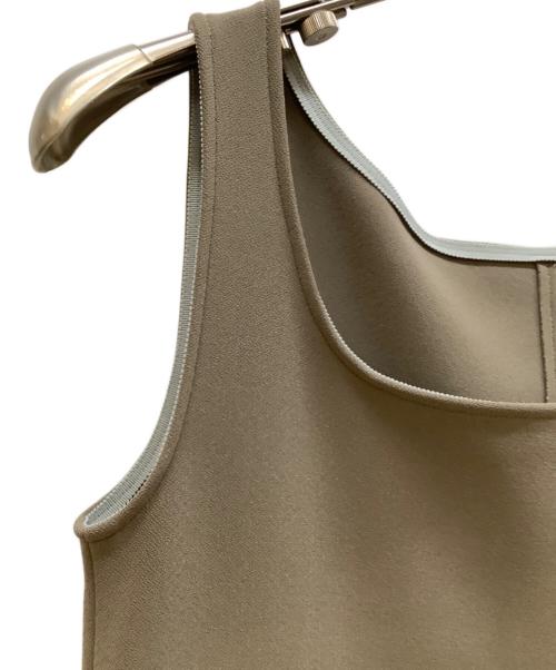 Noble（ノーブル）Noble (ノーブル) ニットライクジョーゼット2wayワンピース ベージュ サイズ:38の古着・服飾アイテム