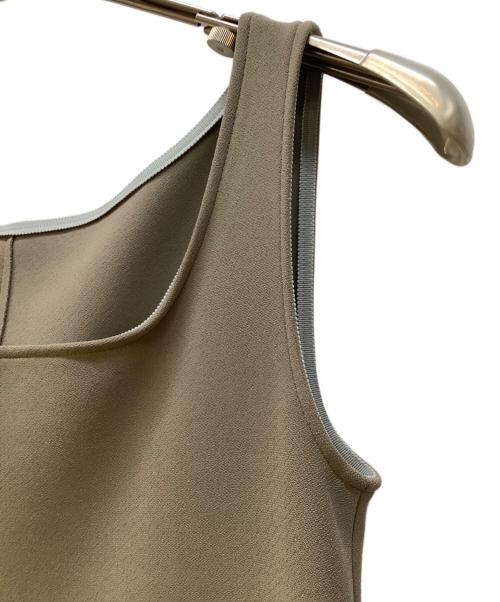 Noble（ノーブル）Noble (ノーブル) ニットライクジョーゼット2wayワンピース ベージュ サイズ:38の古着・服飾アイテム