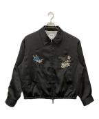 CONVERSE TOKYOコンバーストウキョウ）の古着「SATIN ZIP-UP BLOUSON」｜ブラック