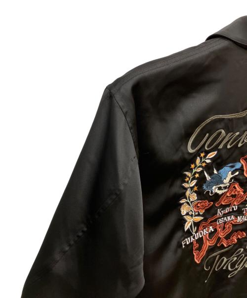CONVERSE TOKYO（コンバーストウキョウ）CONVERSE TOKYO (コンバーストウキョウ) SATIN ZIP-UP BLOUSON ブラック サイズ:SIZE 3の古着・服飾アイテム