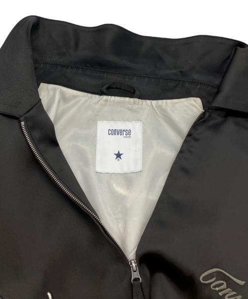 CONVERSE TOKYO（コンバーストウキョウ）CONVERSE TOKYO (コンバーストウキョウ) SATIN ZIP-UP BLOUSON ブラック サイズ:SIZE 3の古着・服飾アイテム