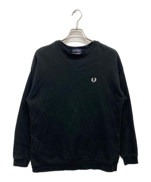 FRED PERRY（フレッドペリー）FRED PERRY (フレッドペリー) Embroidery Crew Neck Sweatshirt ブラック サイズ:Mの古着・服飾アイテム