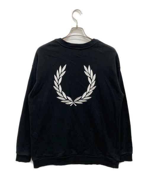 FRED PERRY（フレッドペリー）FRED PERRY (フレッドペリー) Embroidery Crew Neck Sweatshirt ブラック サイズ:Mの古着・服飾アイテム