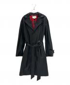 GUCCIグッチ）の古着「Lamb Leather Trench Coat/ラムレザートレンチコート/635428 XNAMP」｜ブラック