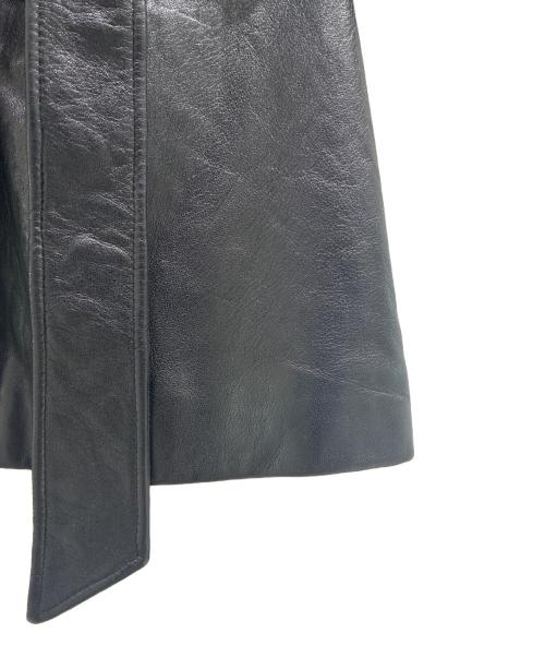 GUCCI（グッチ）GUCCI (グッチ) Lamb Leather Trench Coat/ラムレザートレンチコート/635428 XNAMP ブラック サイズ:36の古着・服飾アイテム
