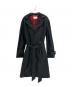GUCCI（グッチ）の古着「Lamb Leather Trench Coat/ラムレザートレンチコート/635428 XNAMP」｜ブラック