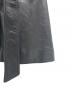 中古・古着 GUCCI (グッチ) Lamb Leather Trench Coat/ラムレザートレンチコート/635428 XNAMP ブラック サイズ:36：180000円