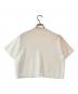 BEIGE (ベイジ) NADIA / レザーポケット付き半袖ニットTシャツ ホワイト サイズ:32：9000円