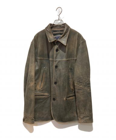 中古・古着通販】RRL (ダブルアールエル) INDIGO LEATHER CAR COAT