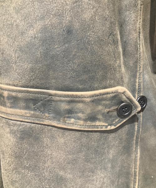RRL（ダブルアールエル）RRL (ダブルアールエル) INDIGO LEATHER CAR COAT ブラウン サイズ:Ｌの古着・服飾アイテム
