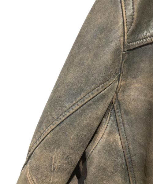 RRL（ダブルアールエル）RRL (ダブルアールエル) INDIGO LEATHER CAR COAT ブラウン サイズ:Ｌの古着・服飾アイテム