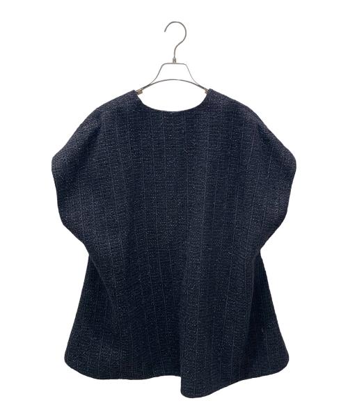 LE PHIL（ル フィル）LE PHIL (ル フィル) ツイードジレブラウス ネイビー サイズ:Fの古着・服飾アイテム