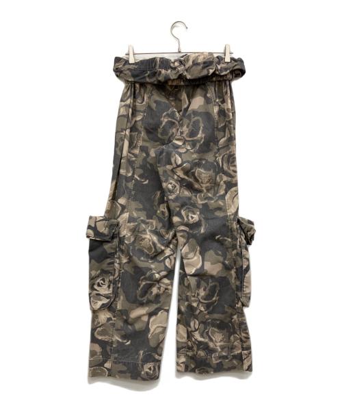 OPEN YY（オープンワイワイ）OPEN YY (オープンワイワイ) CAMO ROLLED WAIST CARGO PANTS グリーン サイズ:S/Mの古着・服飾アイテム