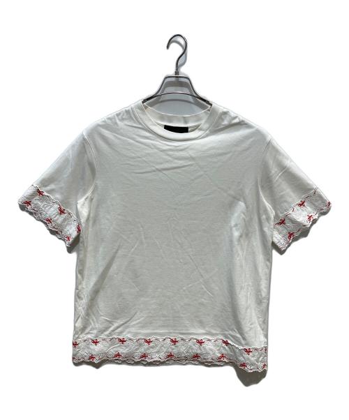 Simone Rocha（シモーネ ロシャ）Simone Rocha (シモーネ ロシャ) リボン刺繍カットソー ホワイト サイズ:Mの古着・服飾アイテム