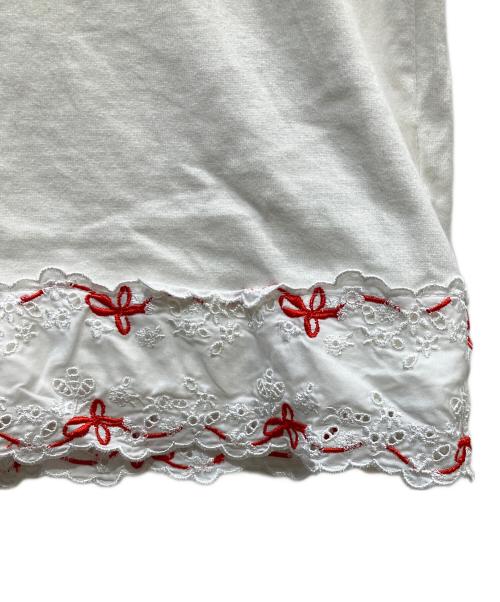 Simone Rocha（シモーネ ロシャ）Simone Rocha (シモーネ ロシャ) リボン刺繍カットソー ホワイト サイズ:Mの古着・服飾アイテム